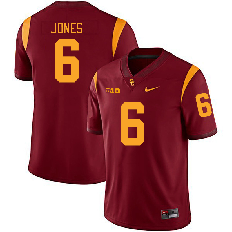 USC Trojans #6 Austin Jones Big 10 Conference College Football Jerseys Stitched Sale-Cardinal